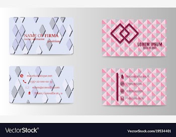 Creative and clean double sided business card vector image