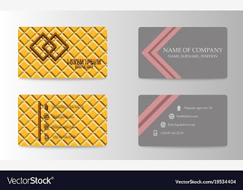 Creative and clean double sided business card vector image