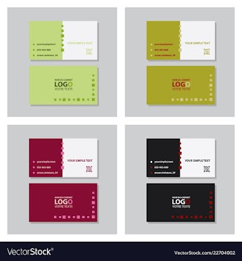 Creative and clean double-sided business card vector image