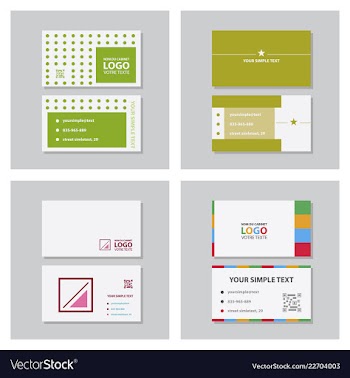 Creative and clean double-sided business card vector image