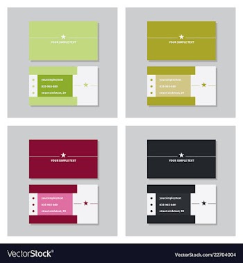 Creative and clean double-sided business card vector image