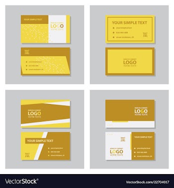 Creative and clean double-sided business card vector image