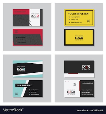 Creative and clean double-sided business card vector image