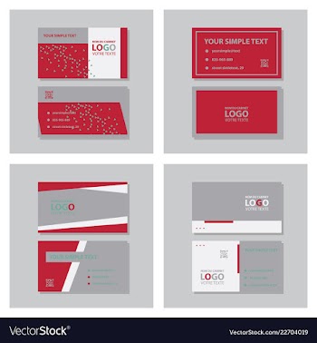 Creative and clean double-sided business card vector image