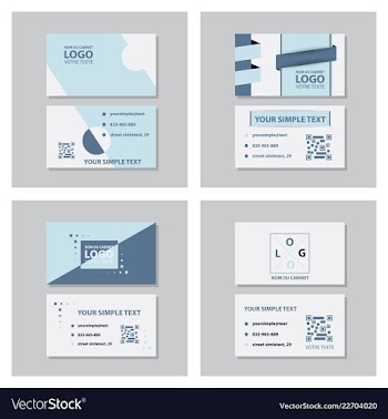 Creative and clean double-sided business card vector image