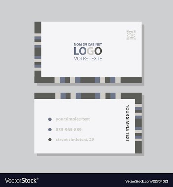 Creative and clean double-sided business card vector image