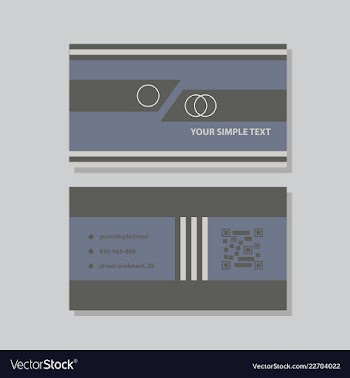 Creative and clean double-sided business card vector image