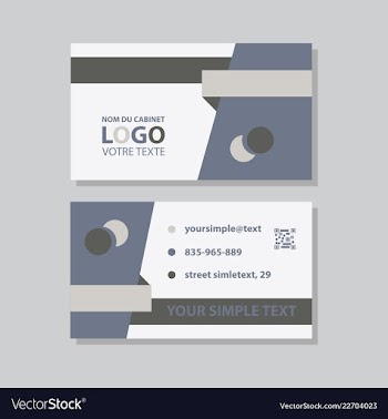 Creative and clean double-sided business card vector image