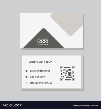 Creative and clean double-sided business card vector image