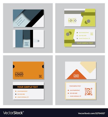 Creative and clean double-sided business card vector image