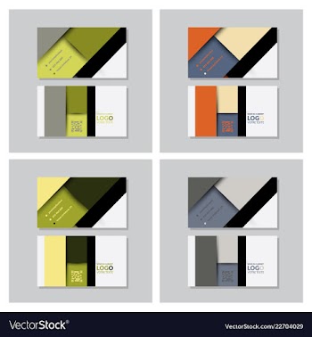 Creative and clean double-sided business card vector image