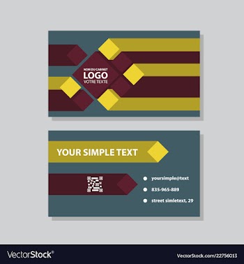 Creative and clean double-sided business card vector image