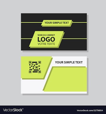 Creative and clean double-sided business card vector image