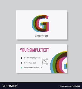Creative and clean double-sided business card vector image