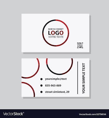 Creative and clean double-sided business card vector image