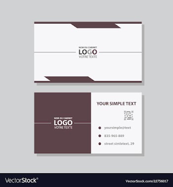 Creative and clean double-sided business card vector image