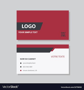 Creative and clean double-sided business card vector image