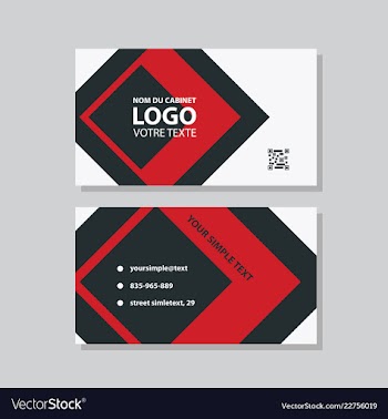 Creative and clean double-sided business card vector image