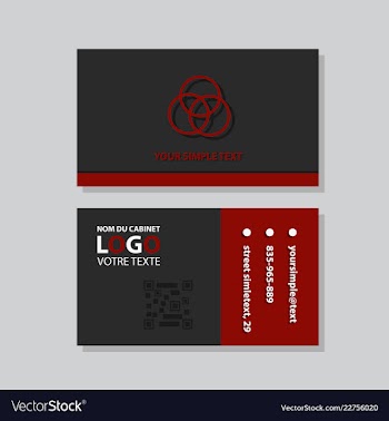 Creative and clean double-sided business card vector image