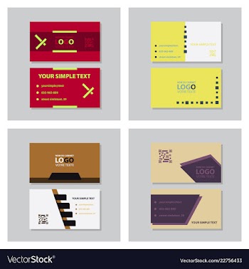 Creative and clean double-sided business card vector image