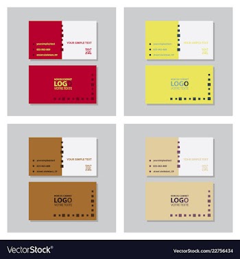 Creative and clean double-sided business card vector image