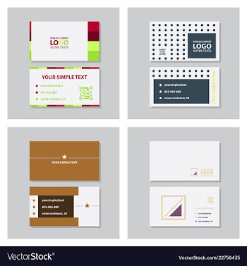 Creative and clean double-sided business card vector image