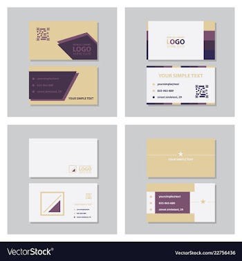 Creative and clean double-sided business card vector image
