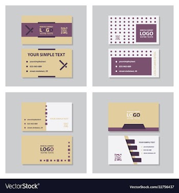 Creative and clean double-sided business card vector image