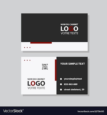 Creative and clean double-sided business card vector image