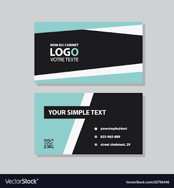 Creative and clean double-sided business card vector image