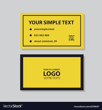 Creative and clean double-sided business card vector image