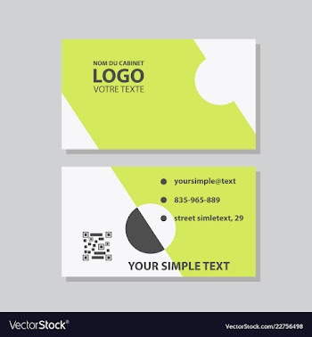 Creative and clean double-sided business card vector image