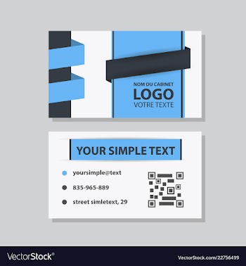 Creative and clean double-sided business card vector image
