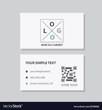 Creative and clean double-sided business card vector image