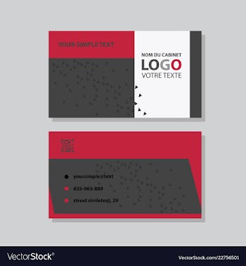 Creative and clean double-sided business card vector image