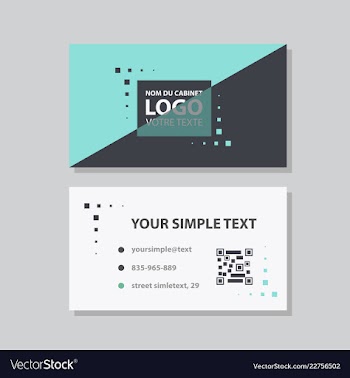 Creative and clean double-sided business card vector image