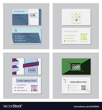 Creative and clean double-sided business card vector image