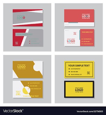 Creative and clean double-sided business card vector image