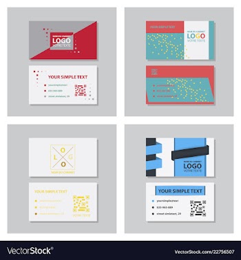 Creative and clean double-sided business card vector image