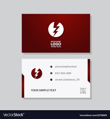 Creative and clean double-sided business card vector image