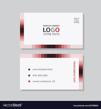 Creative and clean double-sided business card vector image
