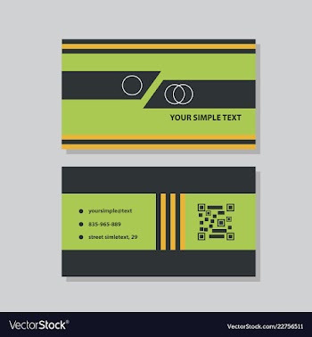 Creative and clean double-sided business card vector image