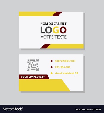 Creative and clean double-sided business card vector image
