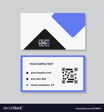 Creative and clean double-sided business card vector image