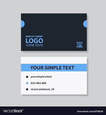 Creative and clean double-sided business card vector image