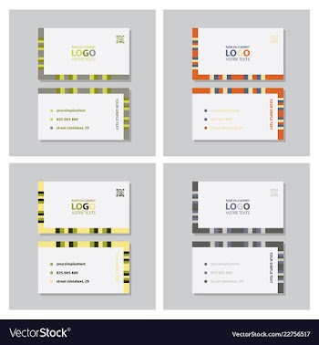 Creative and clean double-sided business card vector image