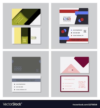 Creative and clean double-sided business card vector image