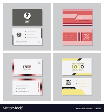 Creative and clean double-sided business card vector image