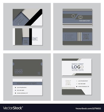 Creative and clean double-sided business card vector image