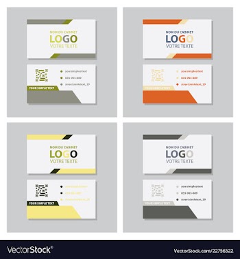 Creative and clean double-sided business card vector image